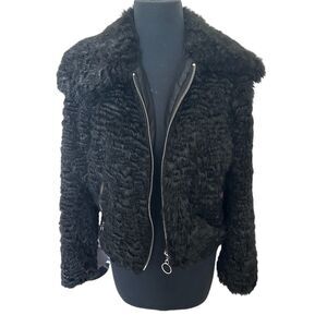 Top shop faux fur cropped jacket